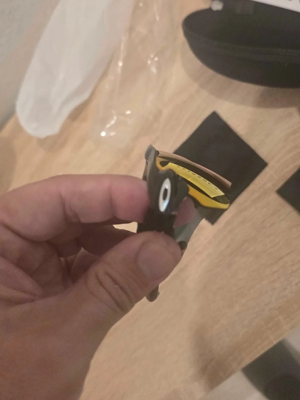 Oakley Sunglass Lens — Red and Yellow Iridium